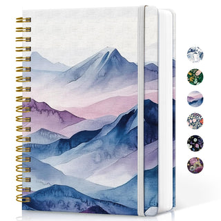 Lined Spiral Notebook Journal for Work, 300 Pages Thick B5 (7.1"x10") College Ruled Journal for Women & Writing, Hardcover Notebook for Note Taking, Perfect for Office Home School Supplies, Purple