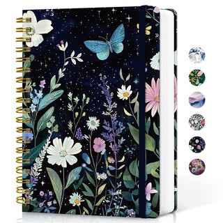 Lined Spiral Notebook Journal for Work, 300 Pages Thick B5 (7.1"x10") College Ruled Journal for Women & Writing, Hardcover Notebook for Note Taking, Perfect for Office Home School Supplies, Purple
