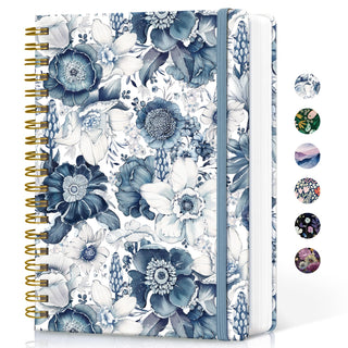 Lined Spiral Notebook Journal for Work, 300 Pages Thick B5 (7.1"x10") College Ruled Journal for Women & Writing, Hardcover Notebook for Note Taking, Perfect for Office Home School Supplies, Purple