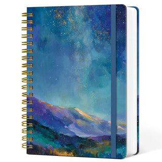 Lined Spiral Notebook Journal for Work, 300 Pages Thick B5 (7.1"x10") College Ruled Journal for Women & Writing, Hardcover Notebook for Note Taking, Perfect for Office Home School Supplies, Purple
