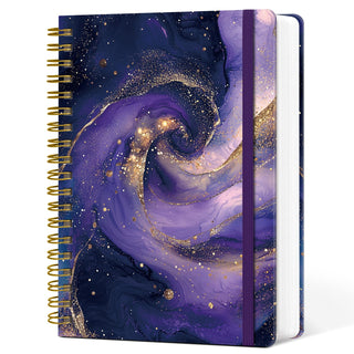 Lined Spiral Notebook Journal for Work, 300 Pages Thick B5 (7.1"x10") College Ruled Journal for Women & Writing, Hardcover Notebook for Note Taking, Perfect for Office Home School Supplies, Purple