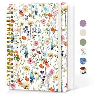 Lined Spiral Notebook Journal for Work, 300 Pages Thick B5 (7.1"x10") College Ruled Journal for Women & Writing, Hardcover Notebook for Note Taking, Perfect for Office Home School Supplies, Purple